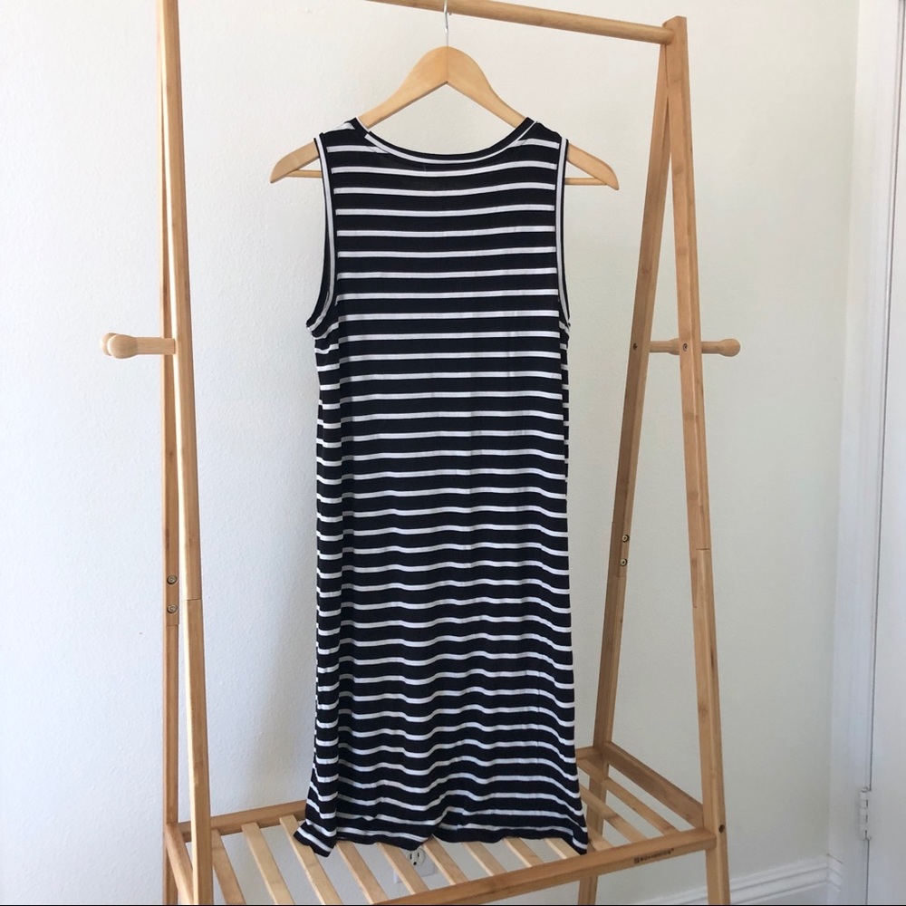 St. John’s Bay Striped Sleeveless Midi Dress - Picture 5 of 6